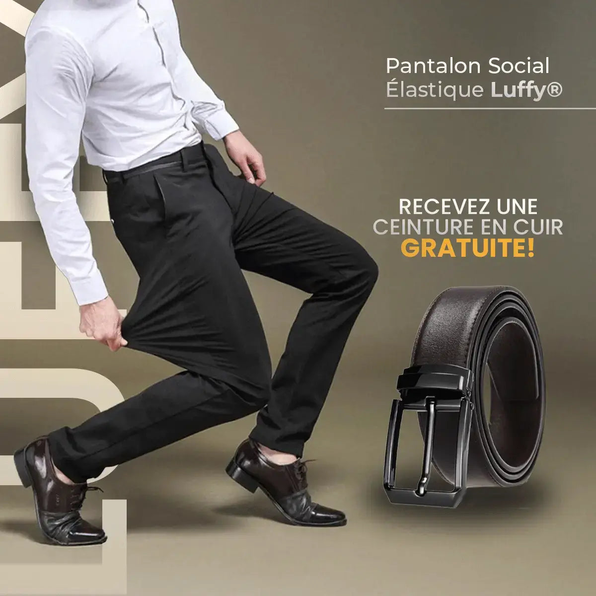 Pantalon Social Élastique Luffy® (+ Ceinture en Cuir Gratuite)